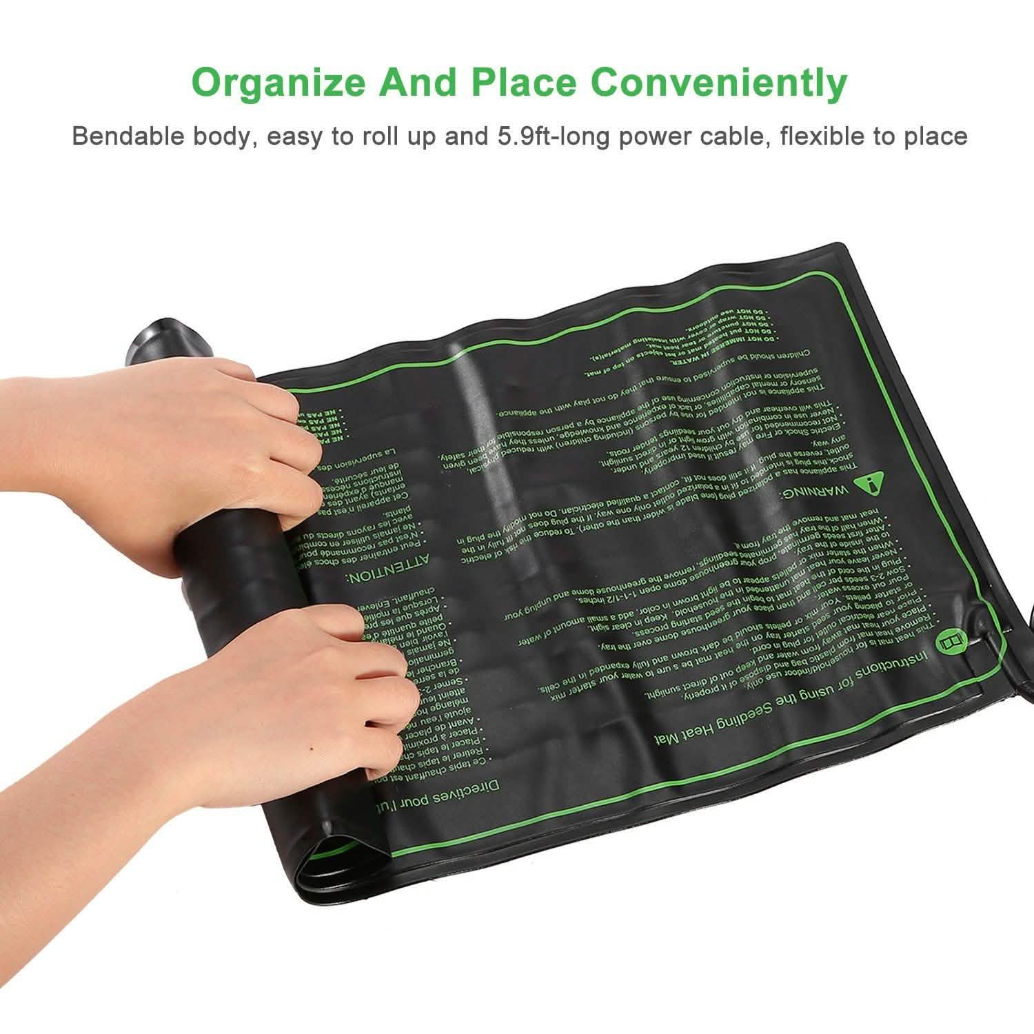 Tapis chauffant 25 x 50 cm pour la germination des semis