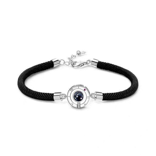 100 Langues Je t'aime Couple Bracelets Bracelet de corde tressée Bracelet jonc Bracelets de couple Langues pour petit ami et petite amie Bracelets d'amour assortis pour couples Cadeaux Je t'aime pour lui et elle