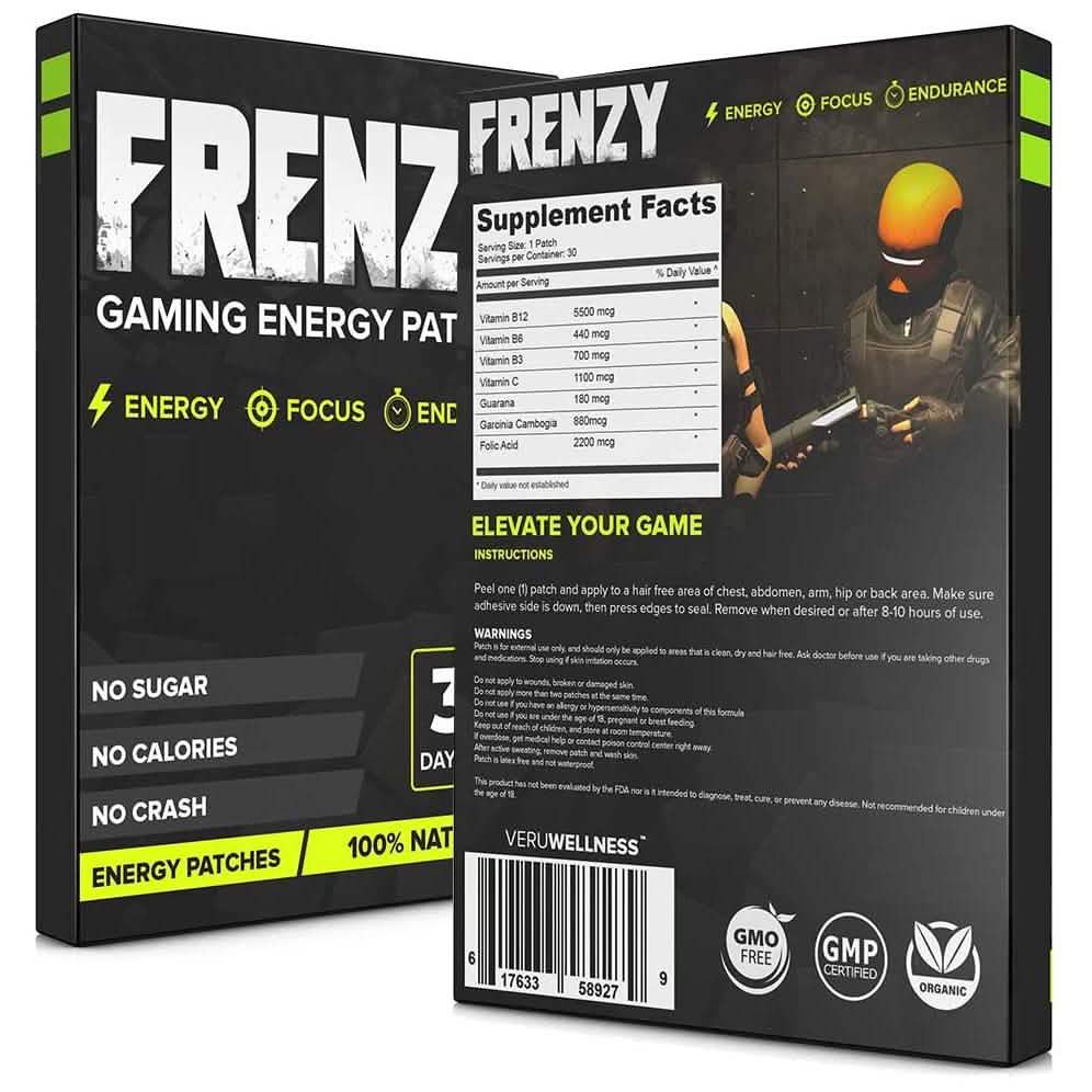 Patchs énergétiques de jeu 100 % naturels Frenzy