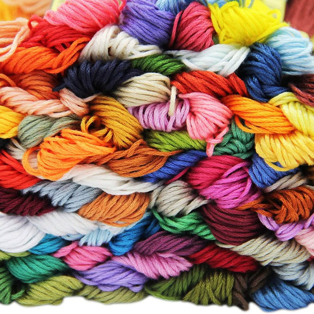 Lot de 100 : Fil à broder et point de croix couleur arc-en-ciel ATDAWN
