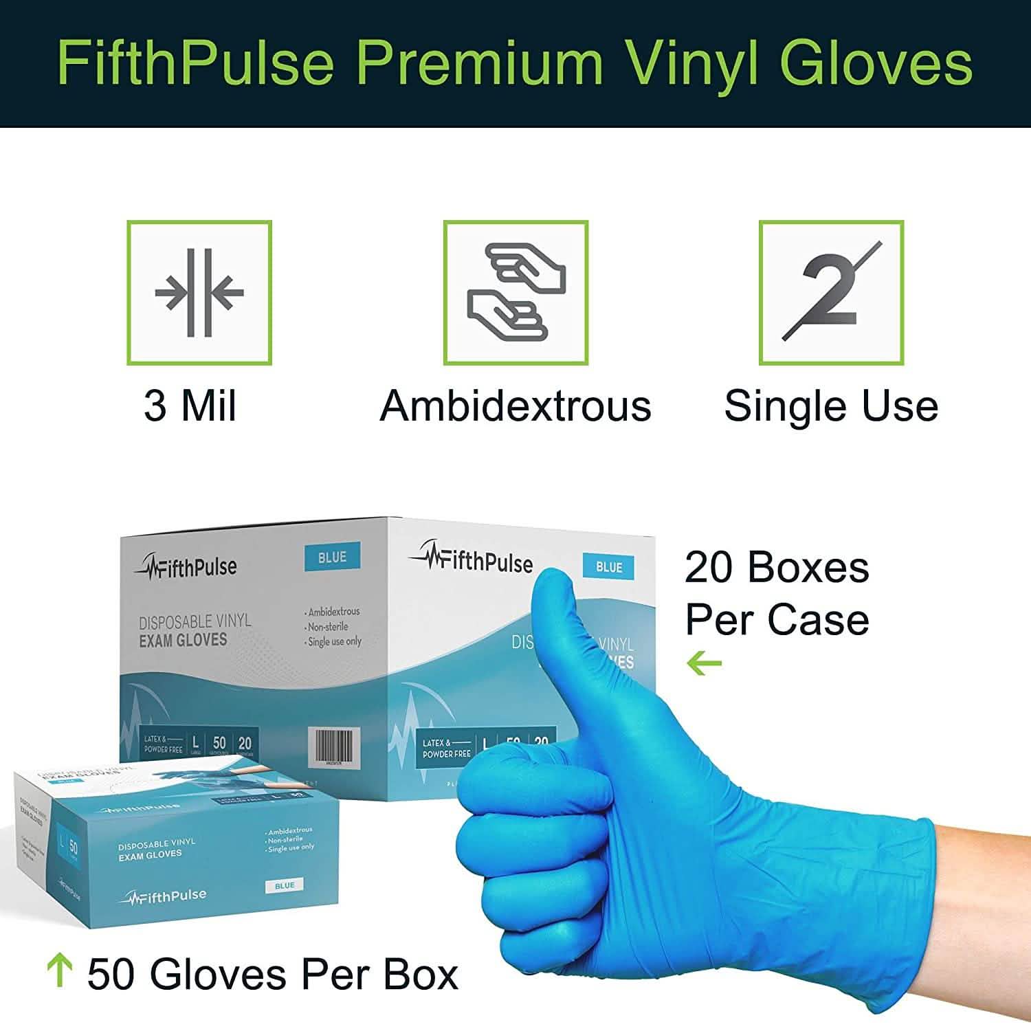 Paquet de 100 gants jetables en vinyle