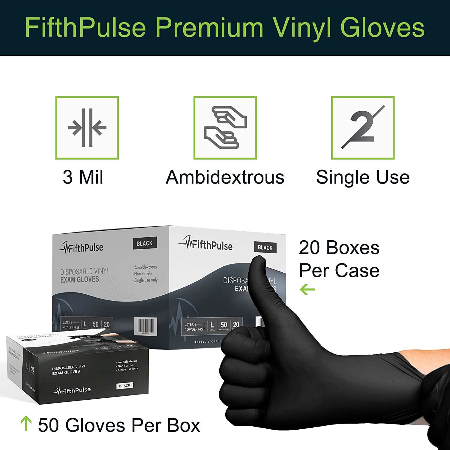 Paquet de 100 gants jetables en vinyle