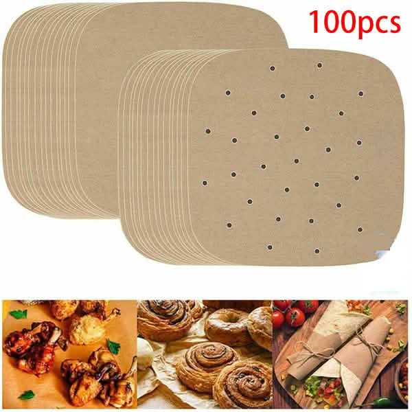 100 pièces : Papier sulfurisé pour friteuse à air