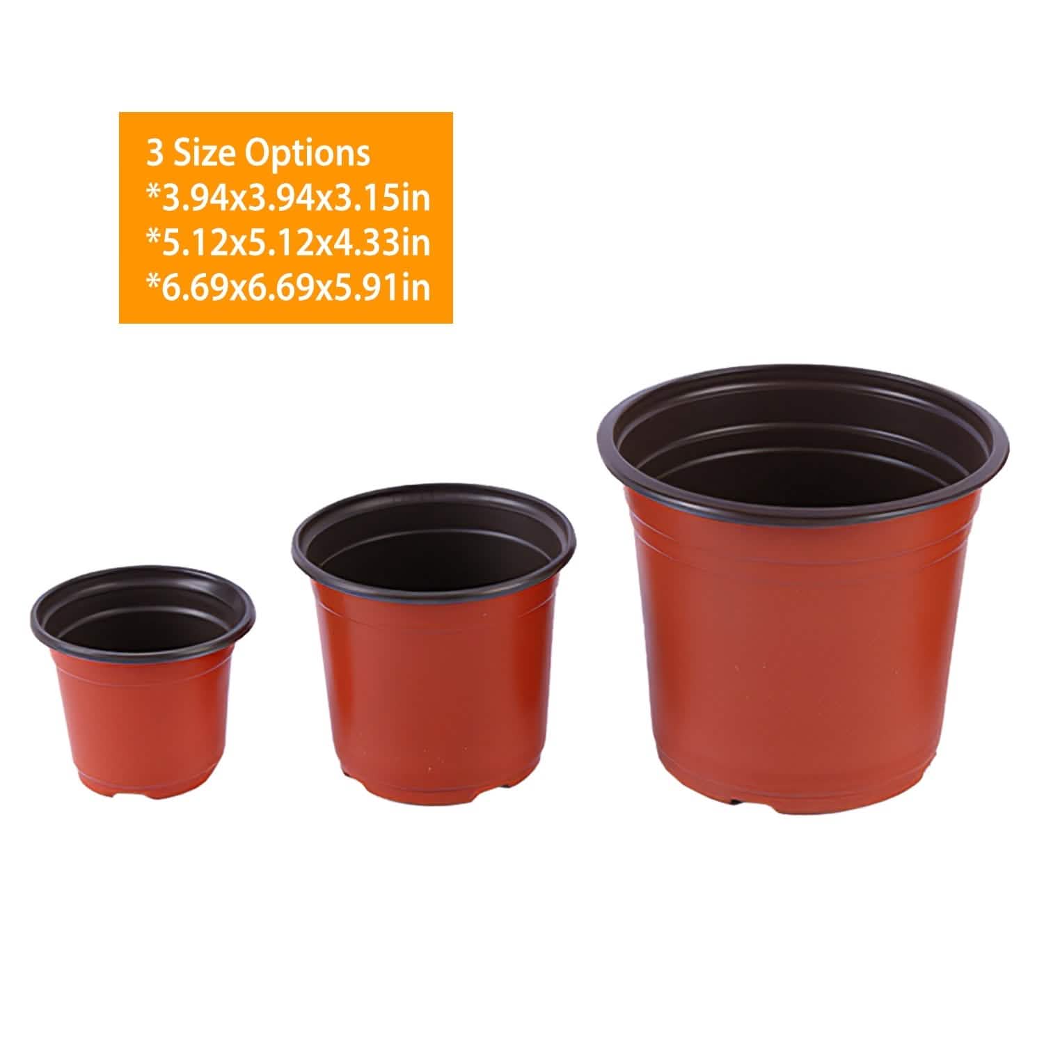 Lot de 100: Pots de pépinière en plastique