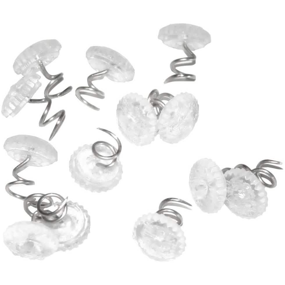 Lot de 100 aiguilles torsadées à tête transparente