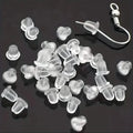 100 Pièces : Attaches / Bouchons d'oreille en plastique transparent pour boucles d'oreilles