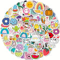 Lot de 100 autocollants VSCO – Mignon motifs de dessins animés, décalcomanies en vinyle étanches pour ordinateurs portables, gourdes et bagages