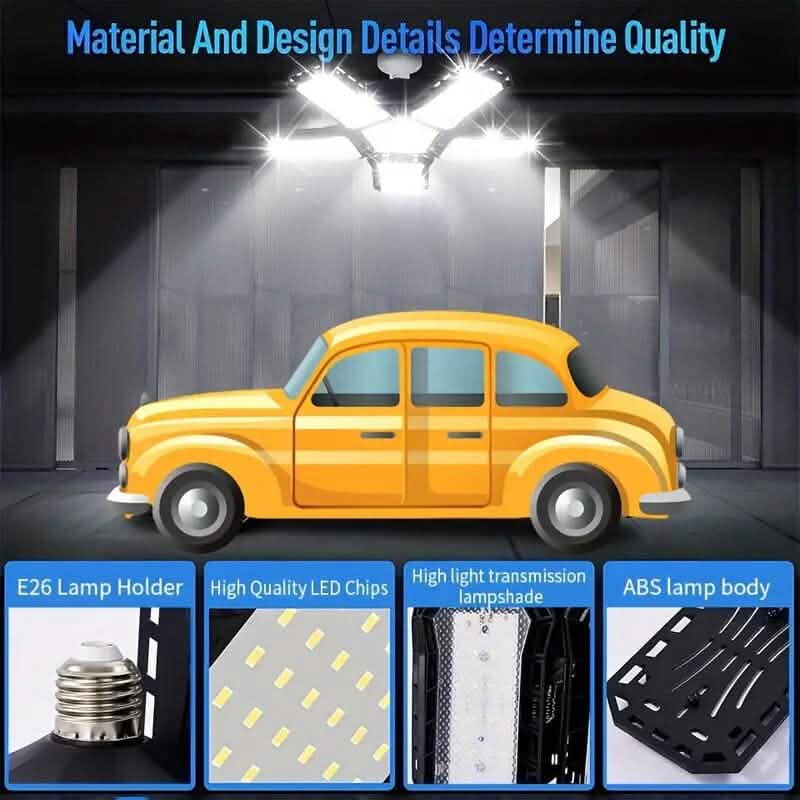 Ampoules de Garage LED 3 Feuilles 10000LM Super Brillantes