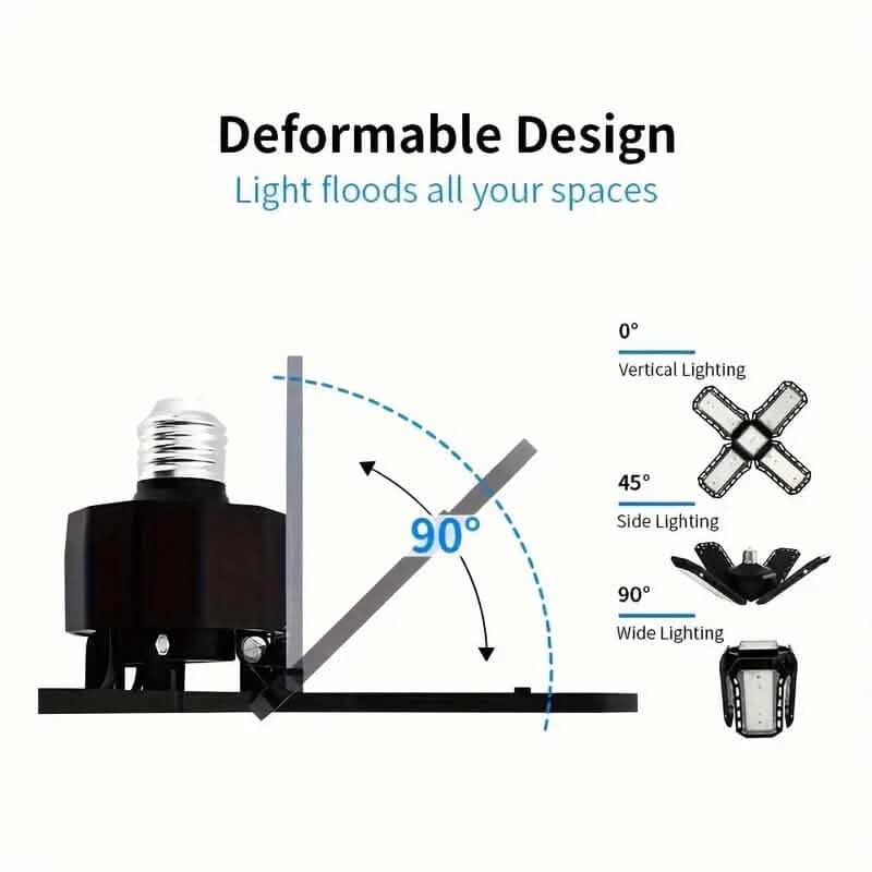 Ampoules de Garage LED 3 Feuilles 10000LM Super Brillantes