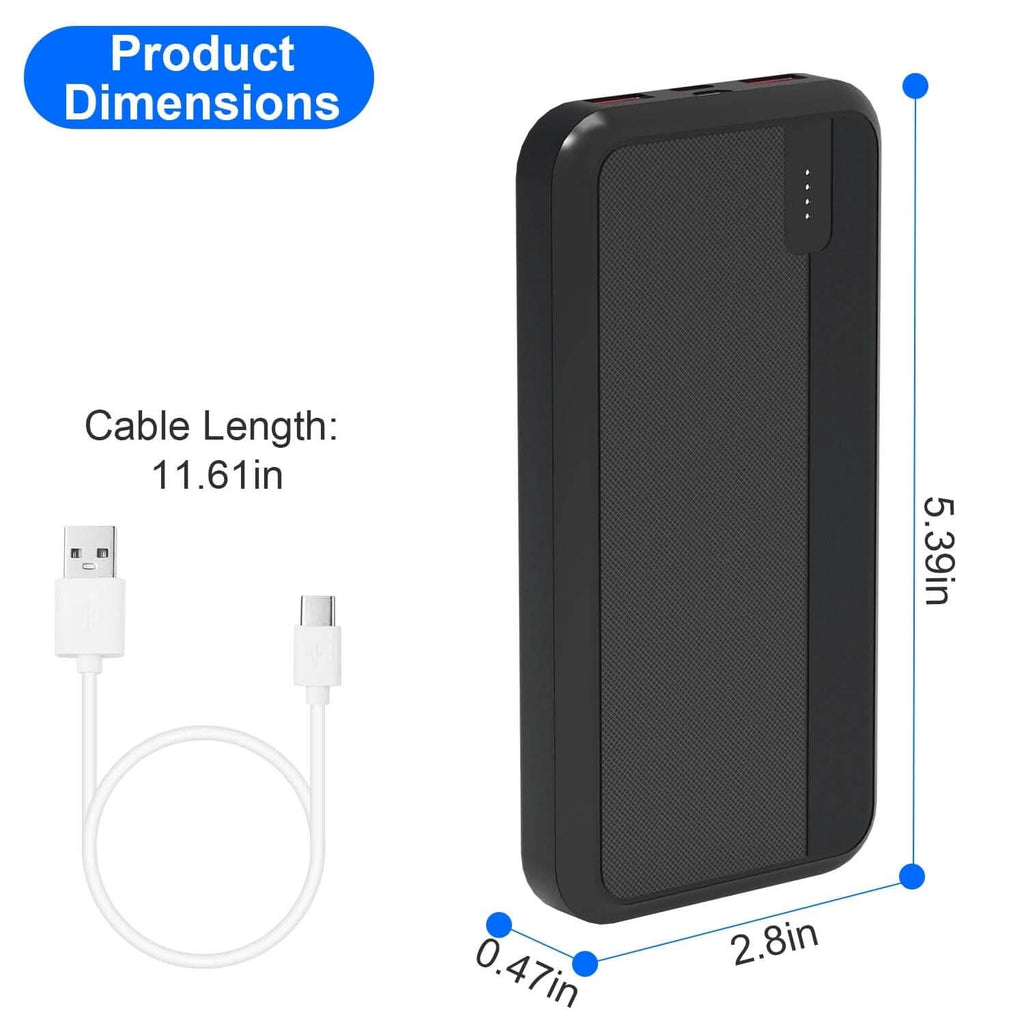 Batterie externe portable à charge rapide PD22.5W 10000mAh ou 20000mAh