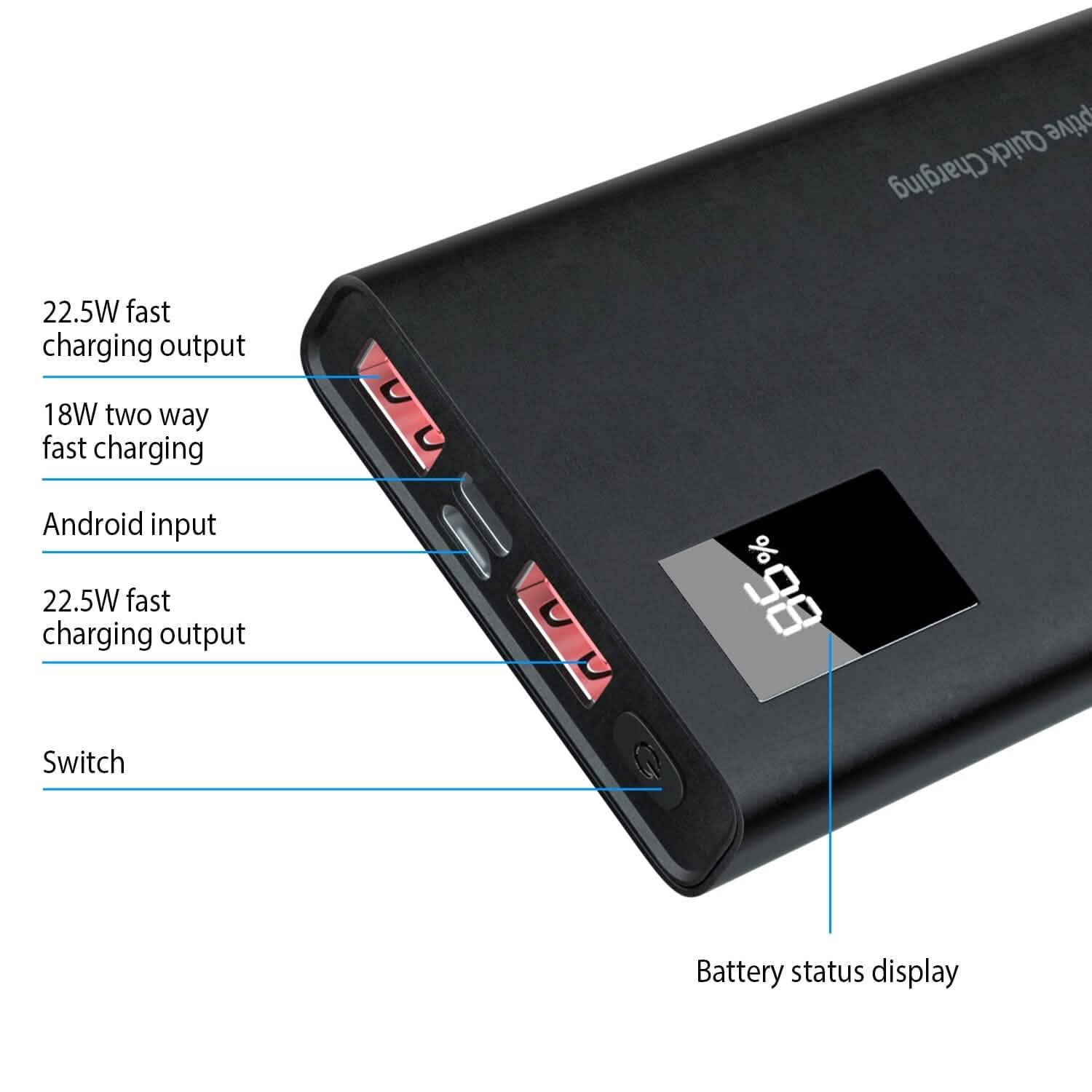 Batterie externe portable 10000 mAh
