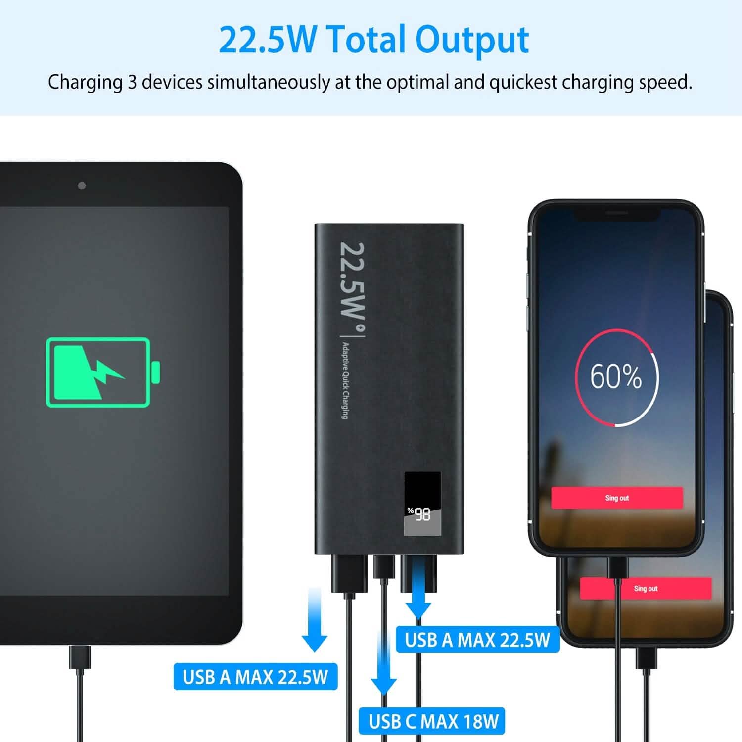 Batterie externe portable 10000 mAh