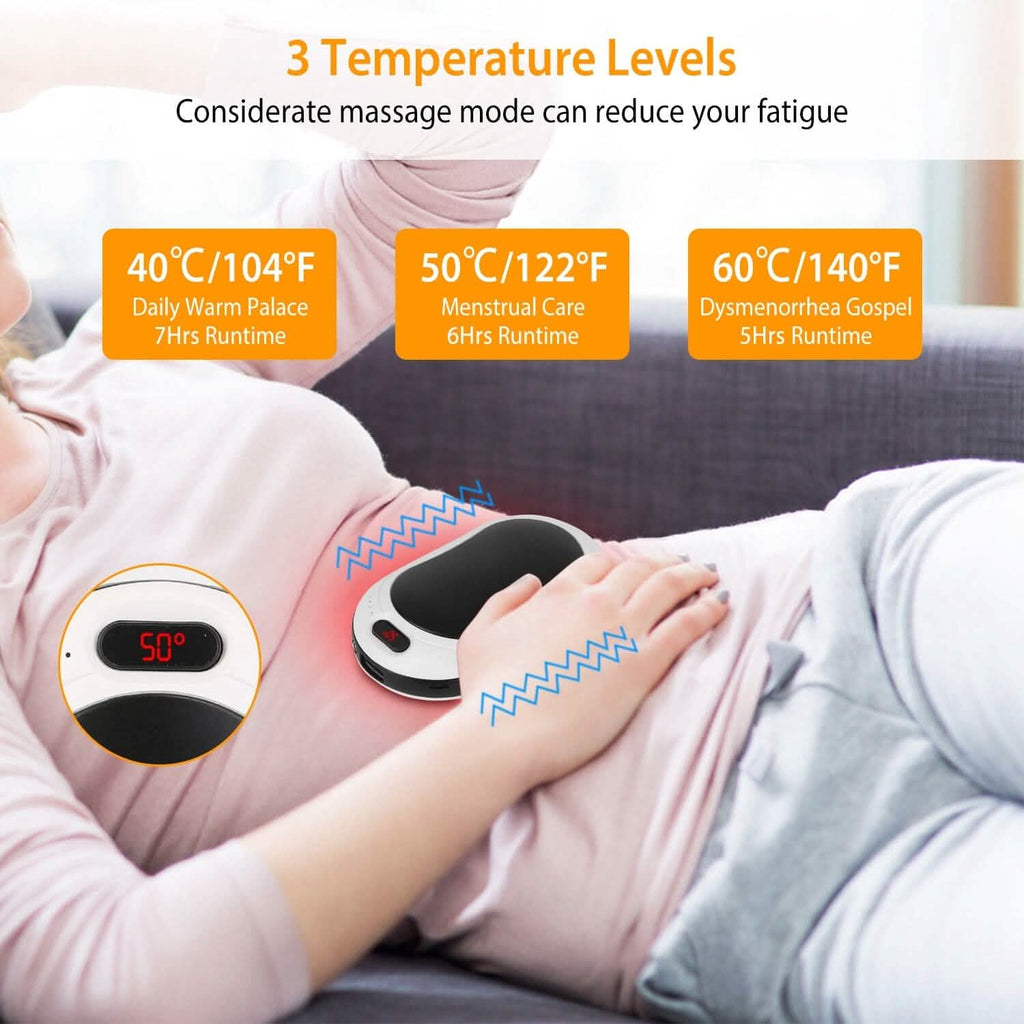 Batterie externe 10000 mAh Chauffe-mains rechargeable Chauffage double face