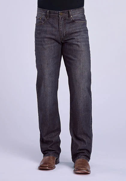 Jean bootcut homme Tin Haul 420 Regular Joe, surpiqûres dorées (délavage foncé)