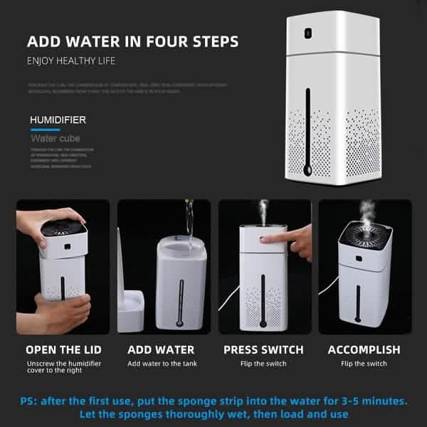 Diffuseur humidificateur électrique USB 1000 ml