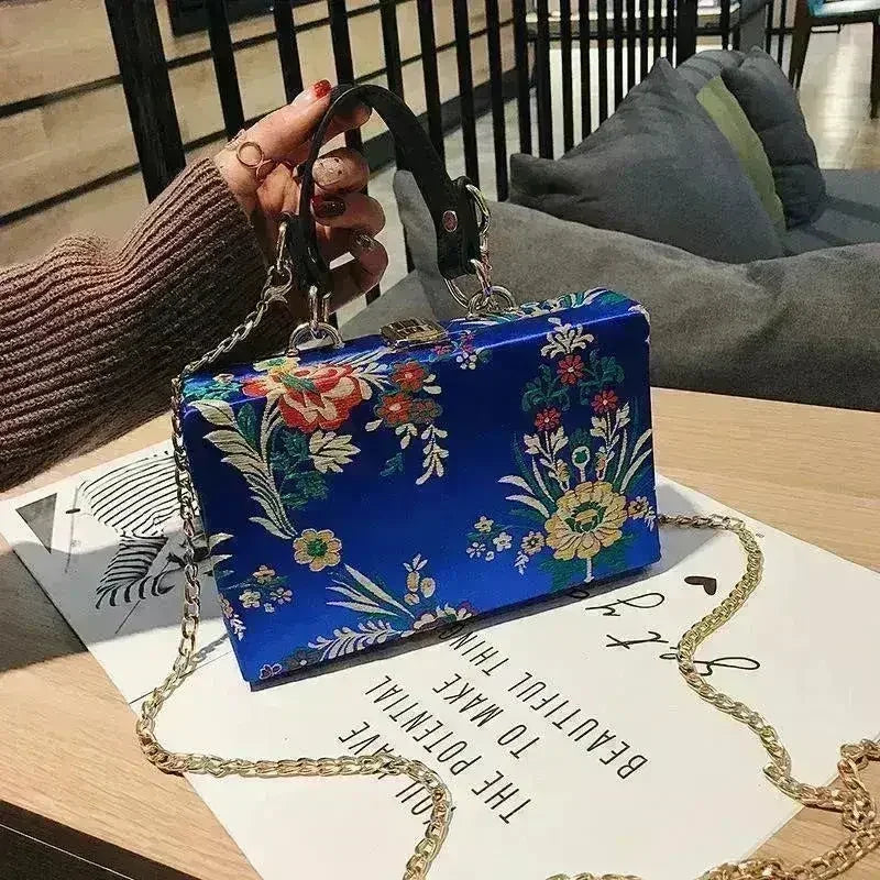 Pochette de Soirée Fleurie pour Femme Sac à Main de Mariage Pochette Vintage