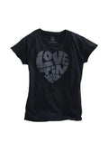 T-shirt Femme - Logo "Love Tin Haul" Tin Haul (Noir)