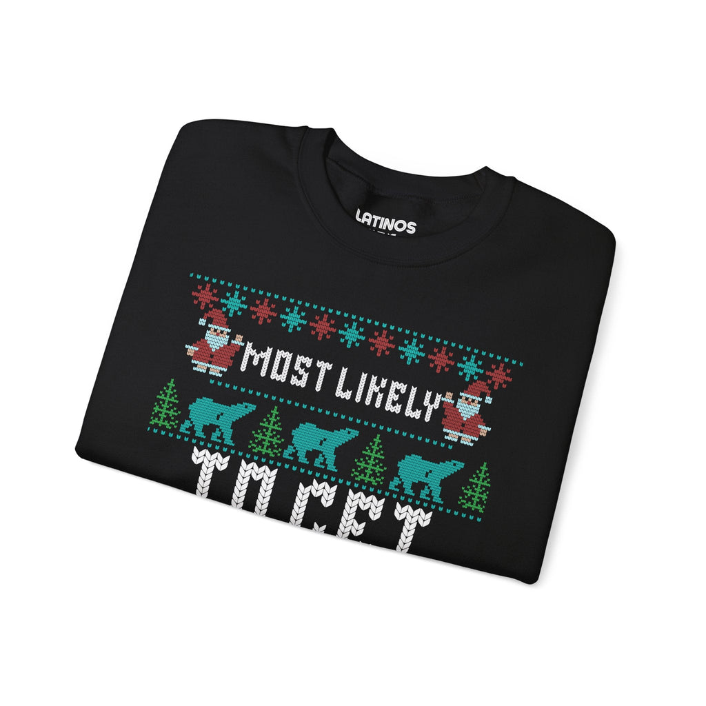 Pull de Noël moche « Most Likely To Get Borracho » | Latino | 3 couleurs