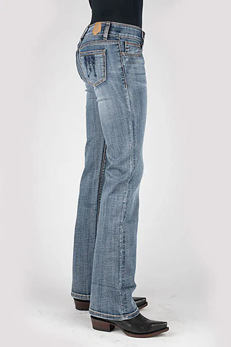 Jean pour femme Tin Haul 280 Rosie Fit avec broderie sur la poche arrière (Denim clair)