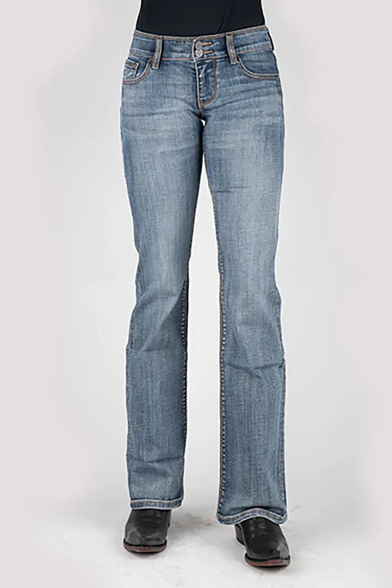 Jean pour femme Tin Haul 280 Rosie Fit avec broderie sur la poche arrière (Denim clair)