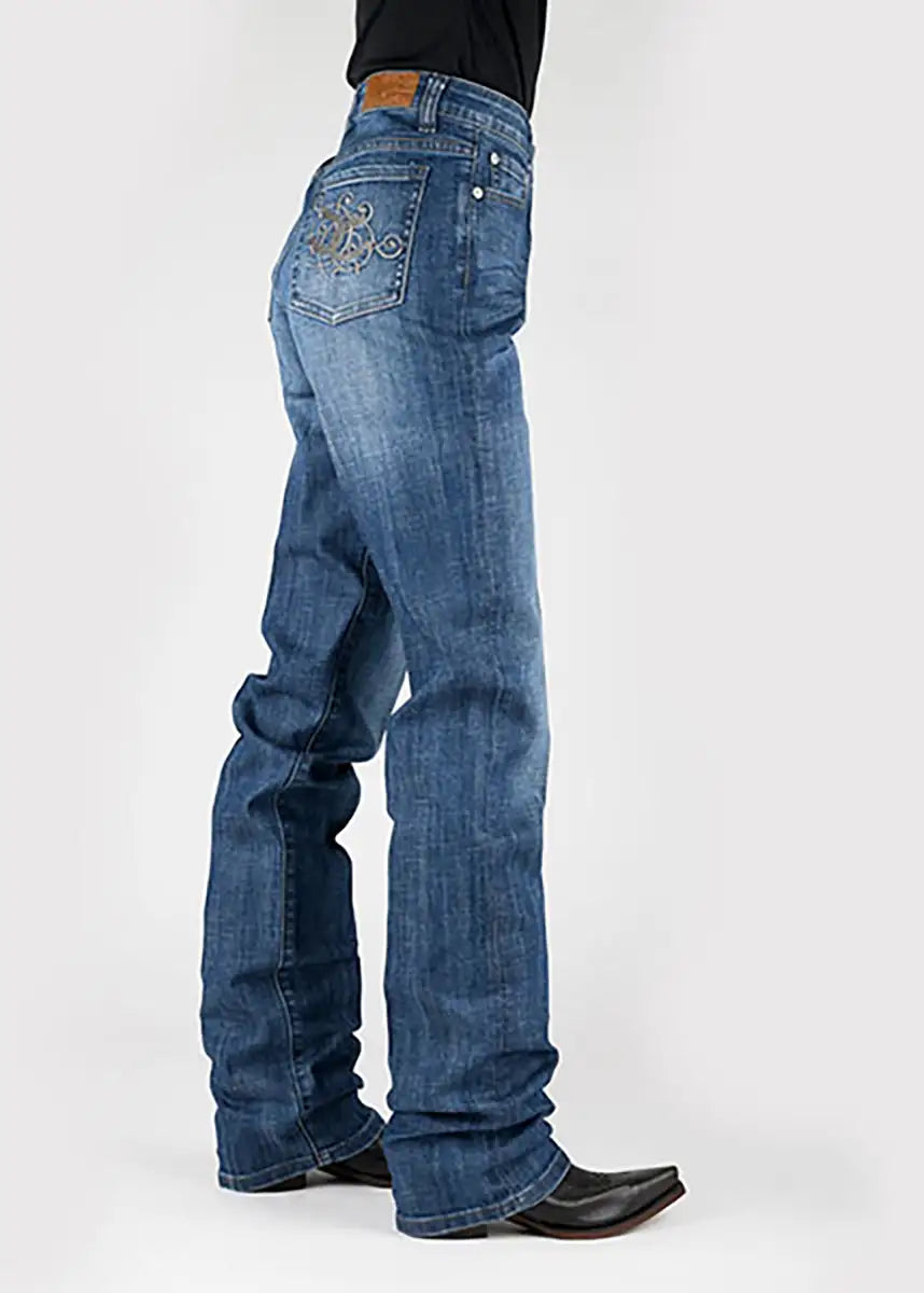 Tin Haul 525 Rachel Fit Horseshoe Pocket (Délavage moyen denim) - Jeans Femme
