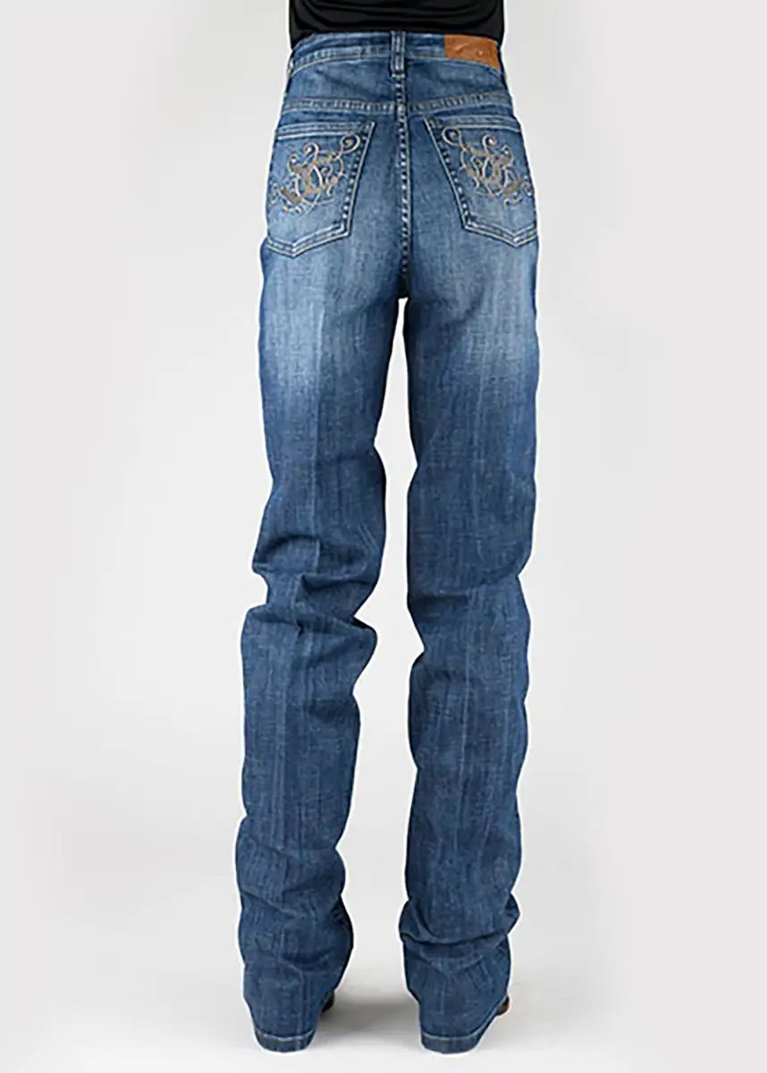 Tin Haul 525 Rachel Fit Horseshoe Pocket (Délavage moyen denim) - Jeans Femme