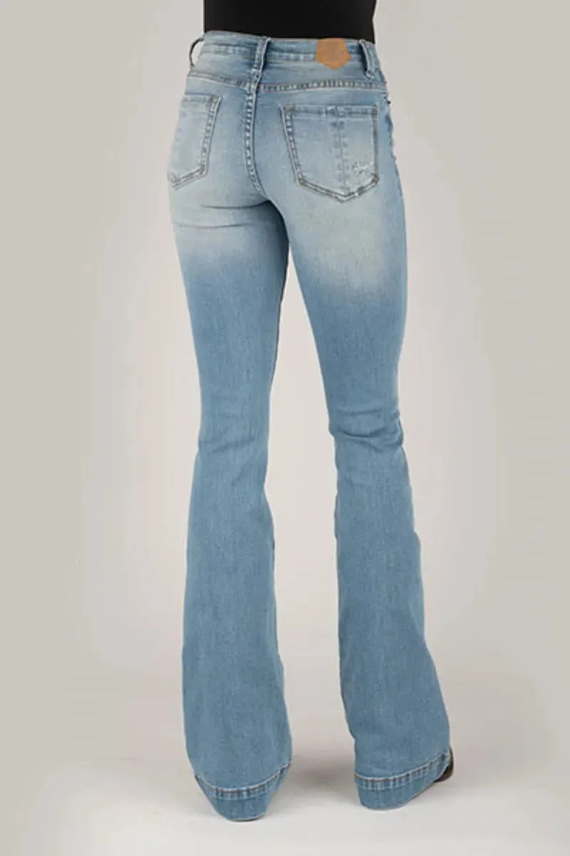 Jean évasé taille haute Tin Haul Libby (délavage clair) - Femme