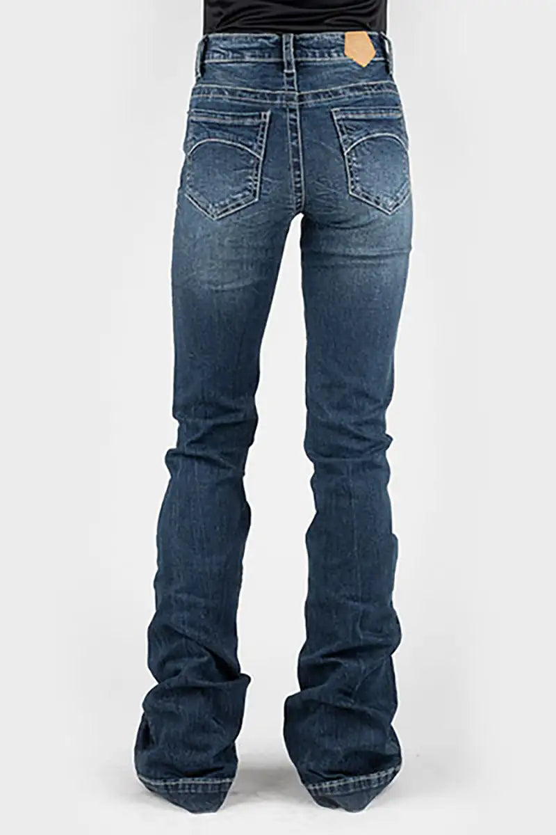 Jean femme Tin Haul 595 Libby Fit demi-lune (Denim délavé foncé)