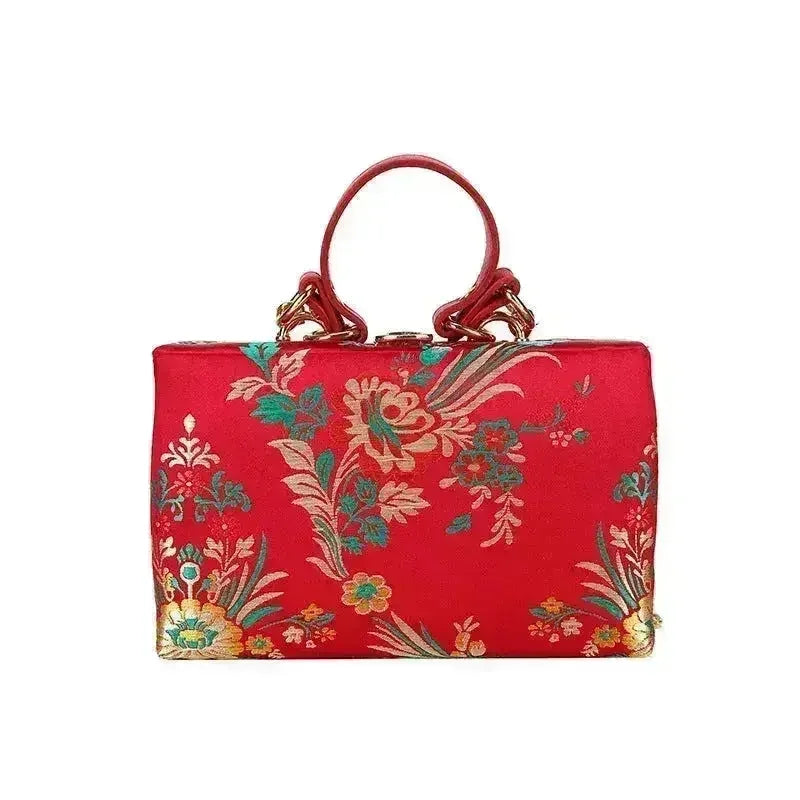 Pochette de Soirée Fleurie pour Femme Sac à Main de Mariage Pochette Vintage