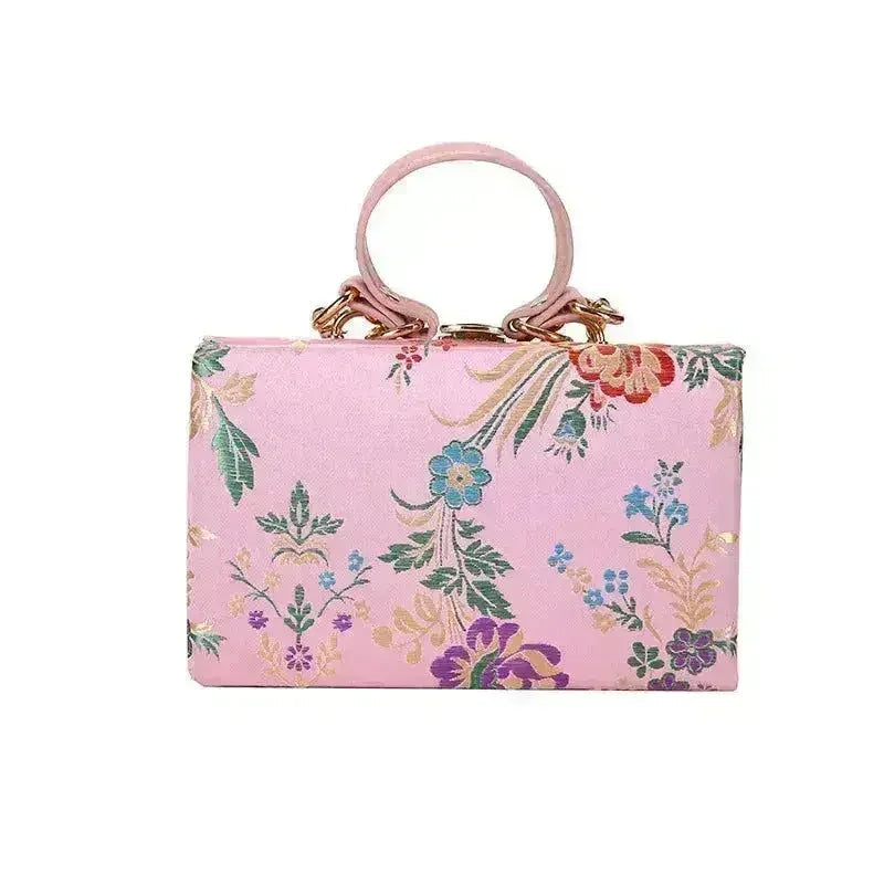 Pochette de Soirée Fleurie pour Femme Sac à Main de Mariage Pochette Vintage