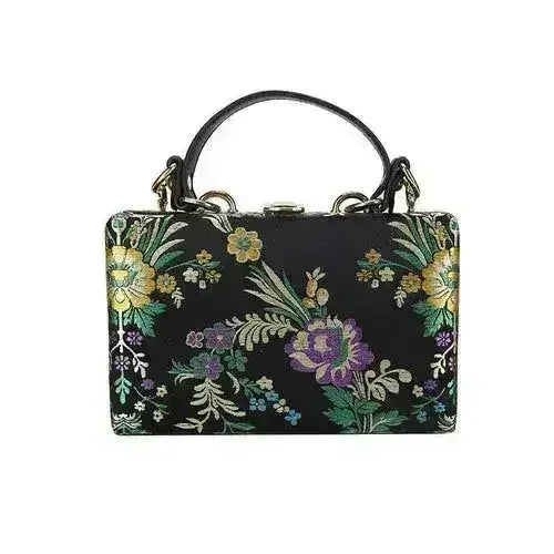 Pochette de Soirée Fleurie pour Femme Sac à Main de Mariage Pochette Vintage