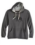 Sweat à capuche pour homme Tin Haul Bison Silhouette (gris)