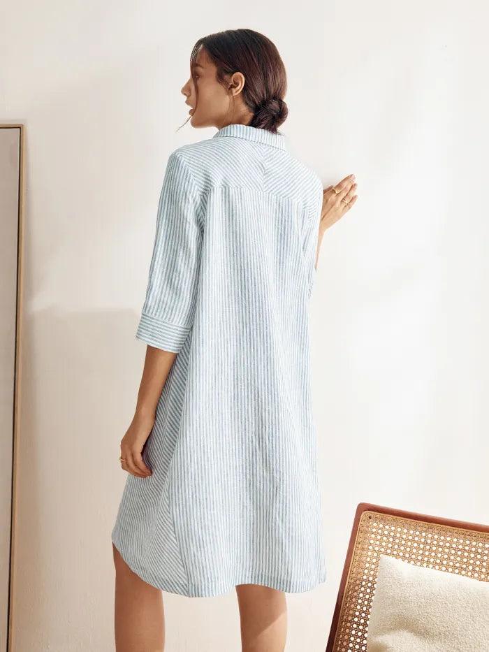 Robe Chemise 100 % Lin MADISON