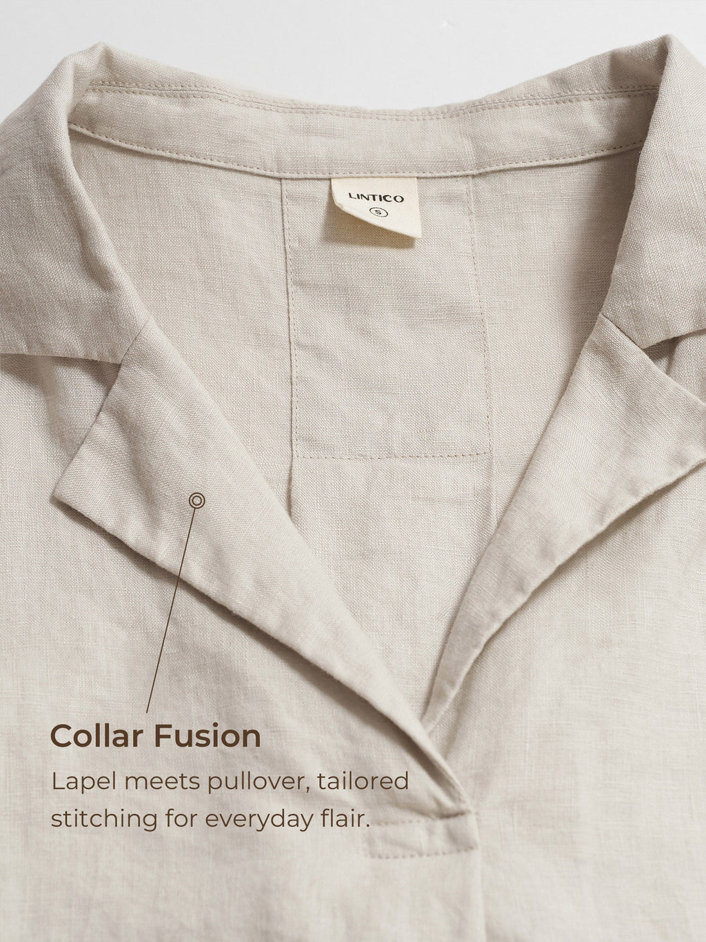 Haut pull inspiré d'un blazer 100 % lin DINA