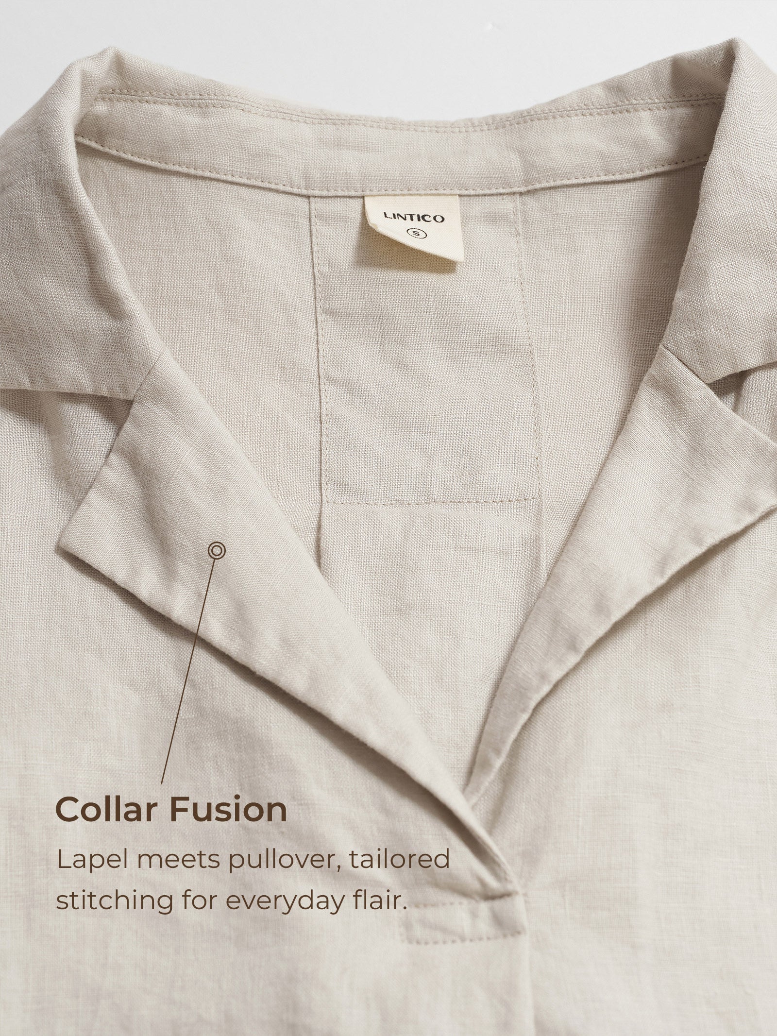 Haut pull inspiré d'un blazer 100 % lin DINA