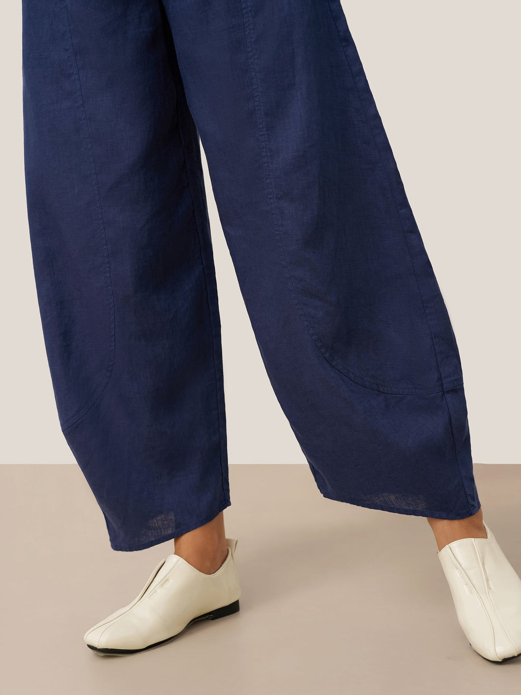 Pantalon classique cheville 100 % lin ZOE