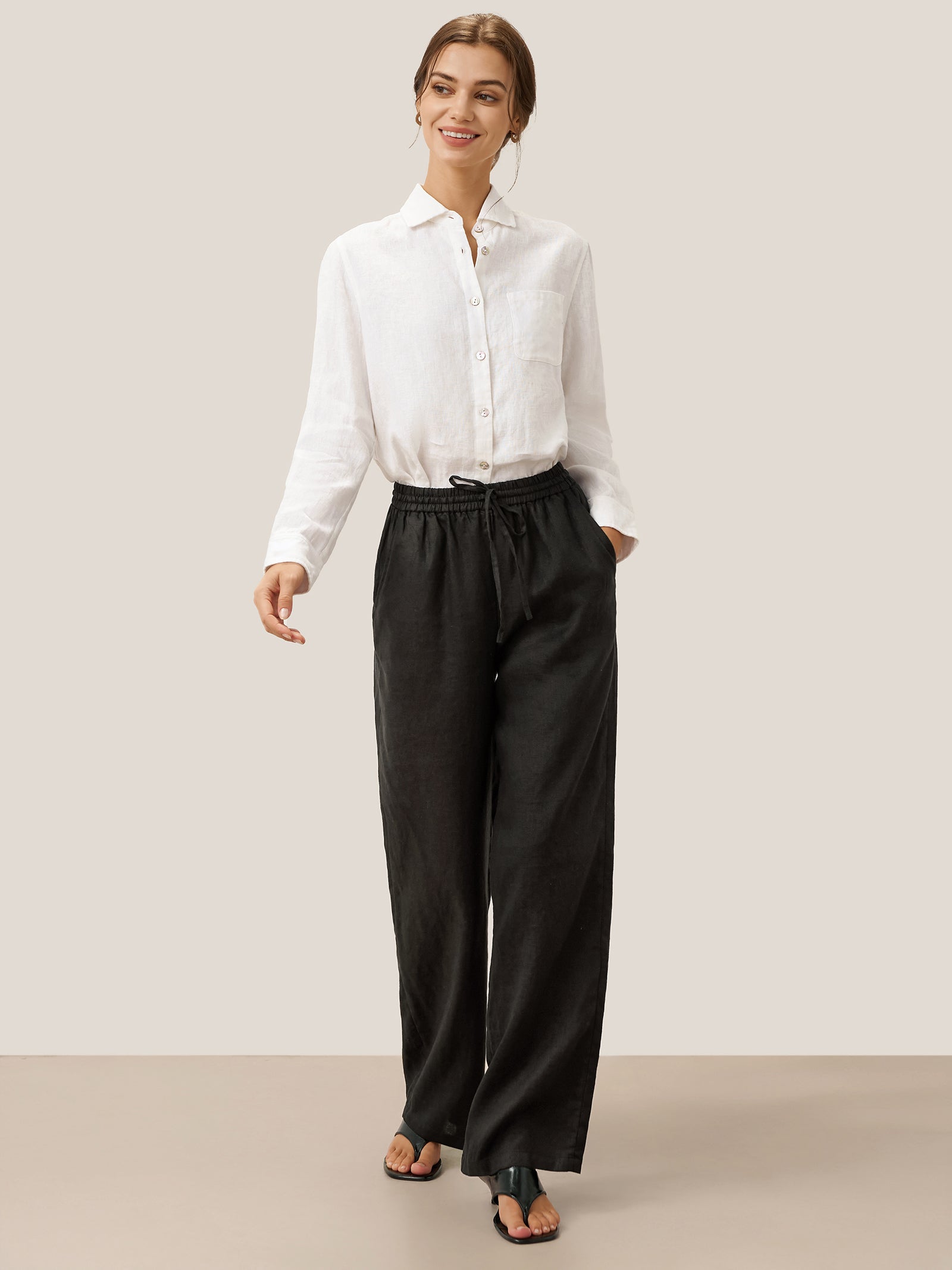 Pantalon classique 100 % lin LYON