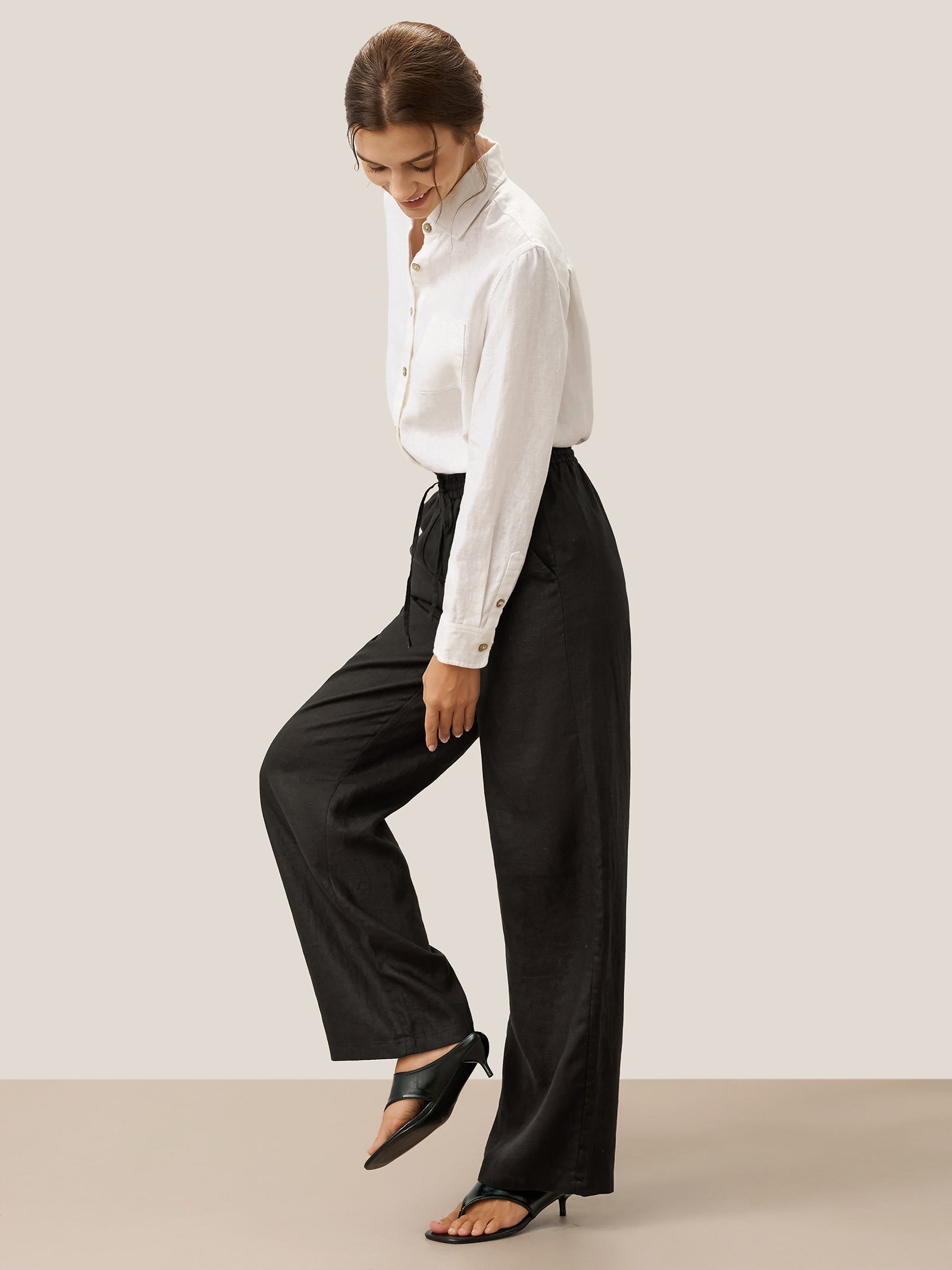 Pantalon classique 100 % lin LYON