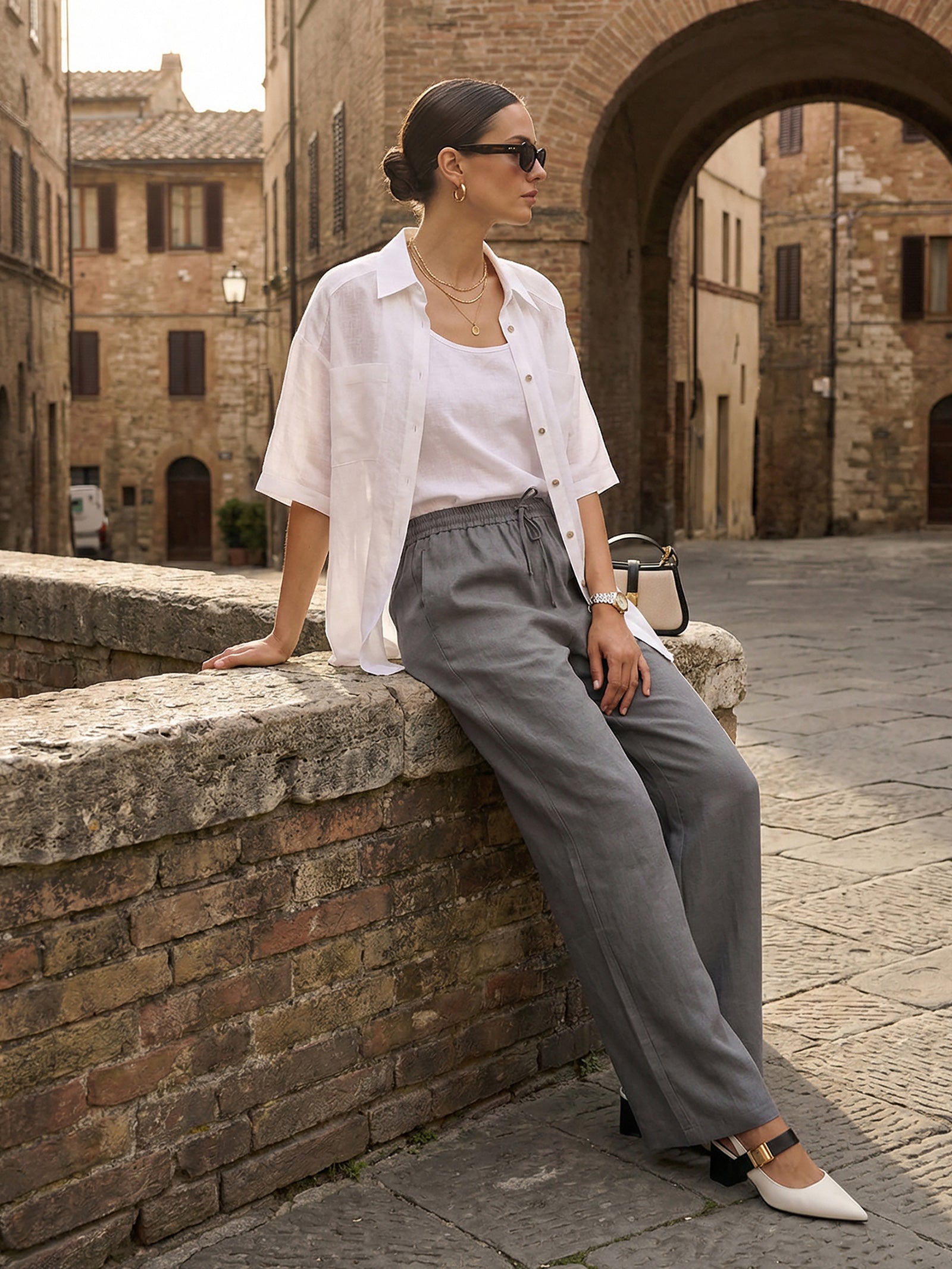 Pantalon classique 100 % lin LYON
