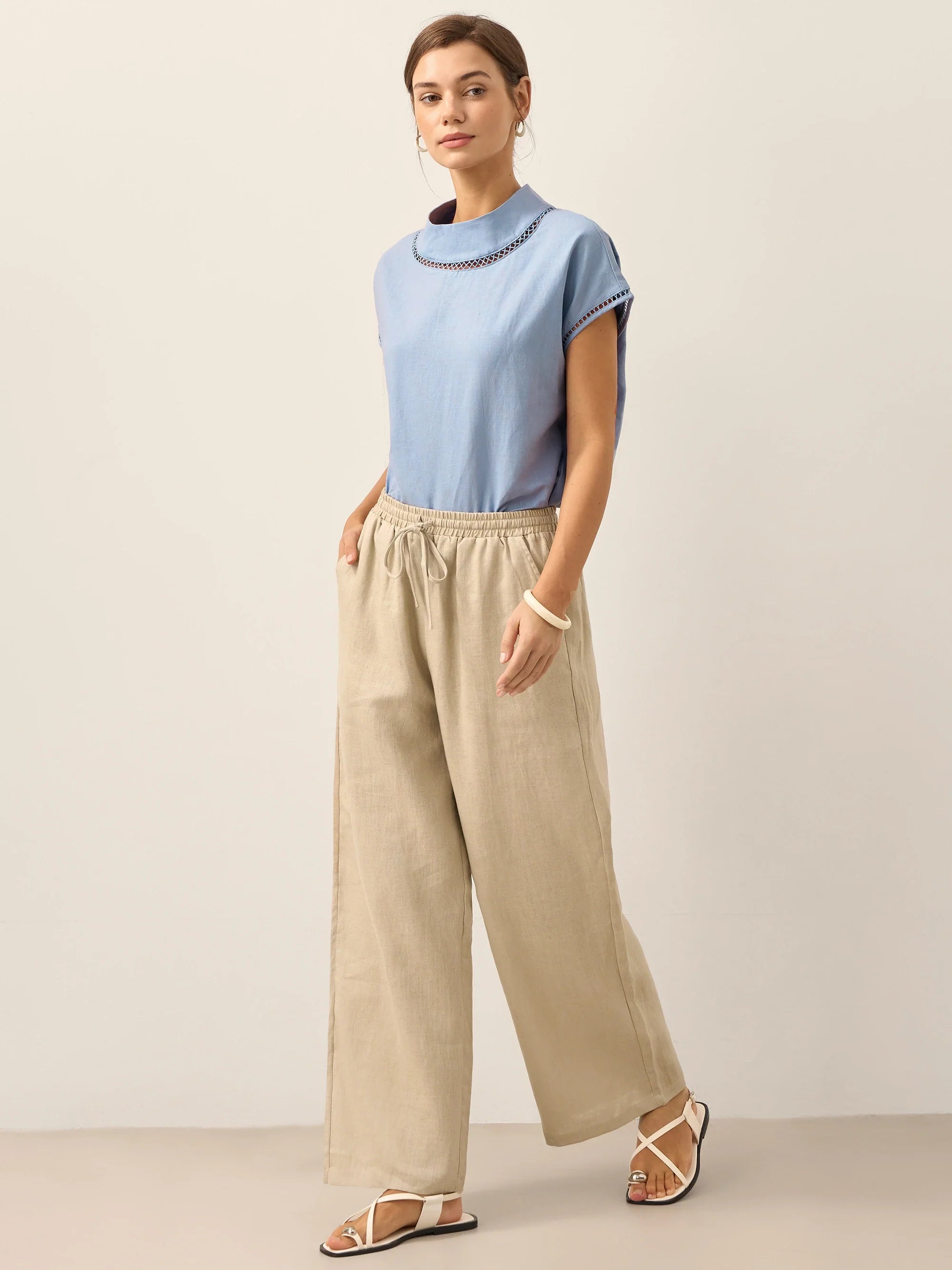 Pantalon classique 100 % lin LYON