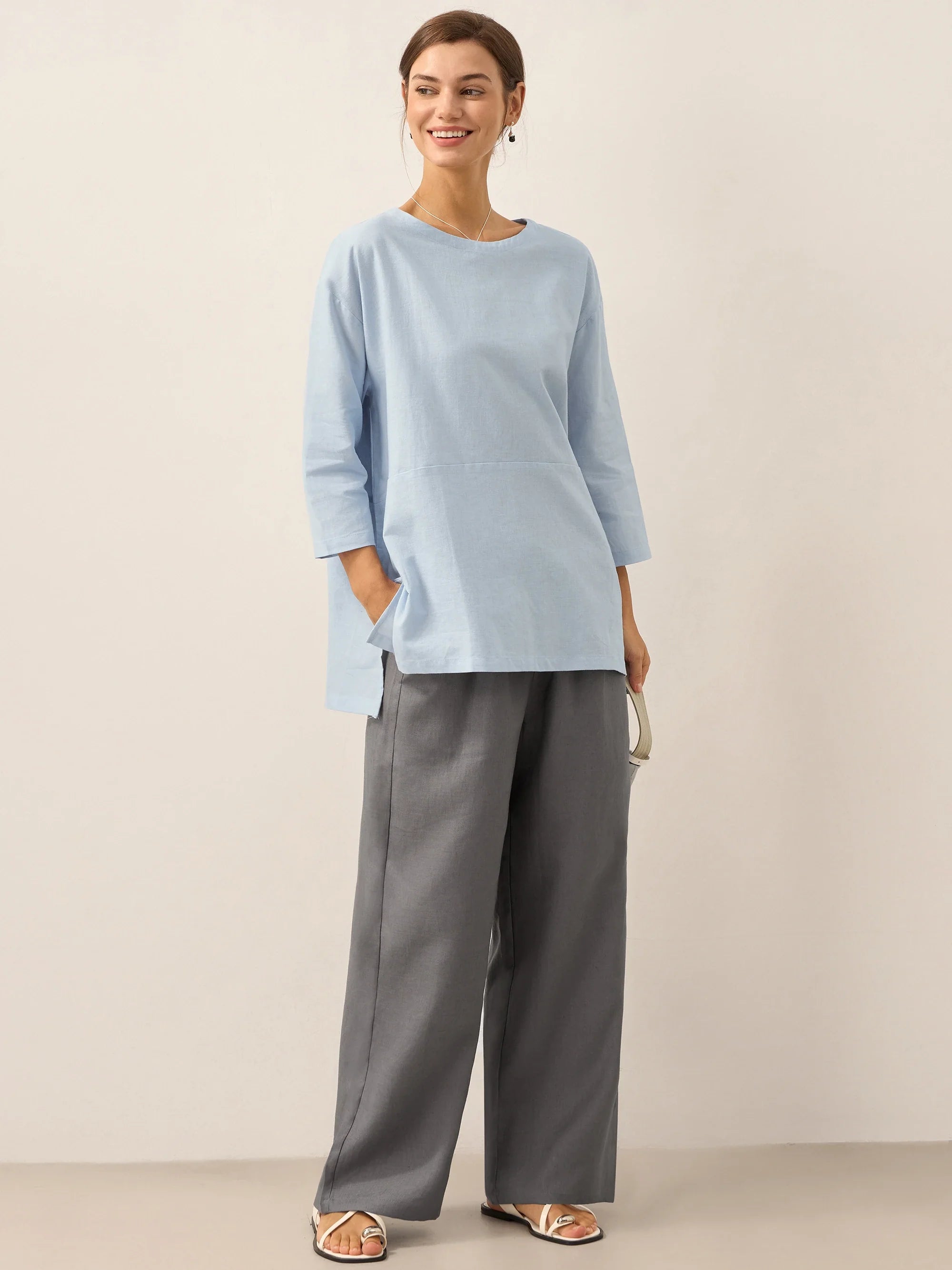 Pantalon classique 100 % lin LYON