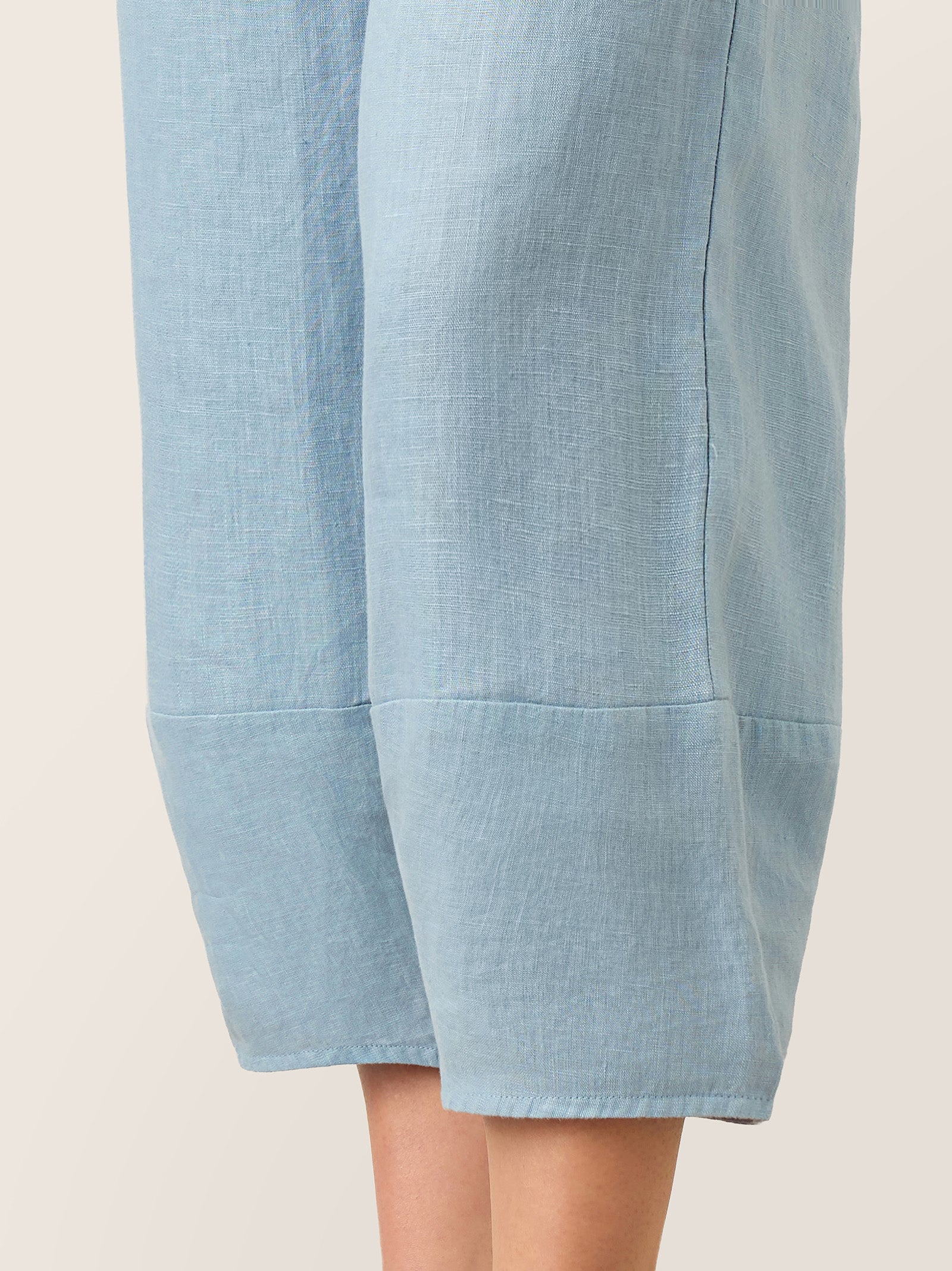 Pantalon fuselé court à enfiler 100 % lin LORETTA
