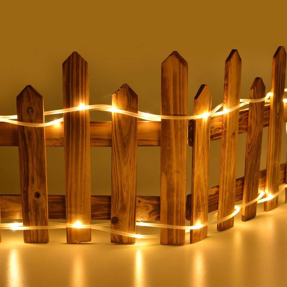 Guirlande lumineuse 100 LED solaire - Blanc chaud