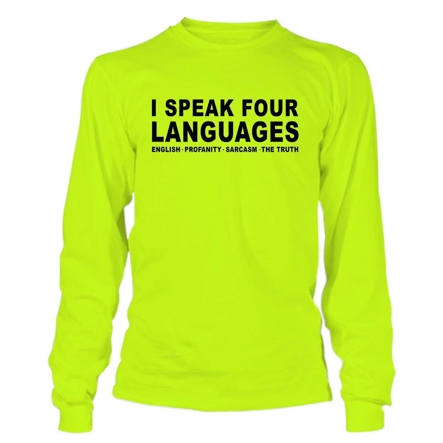 Quatre Langues - Manches Longues Haute Visibilité