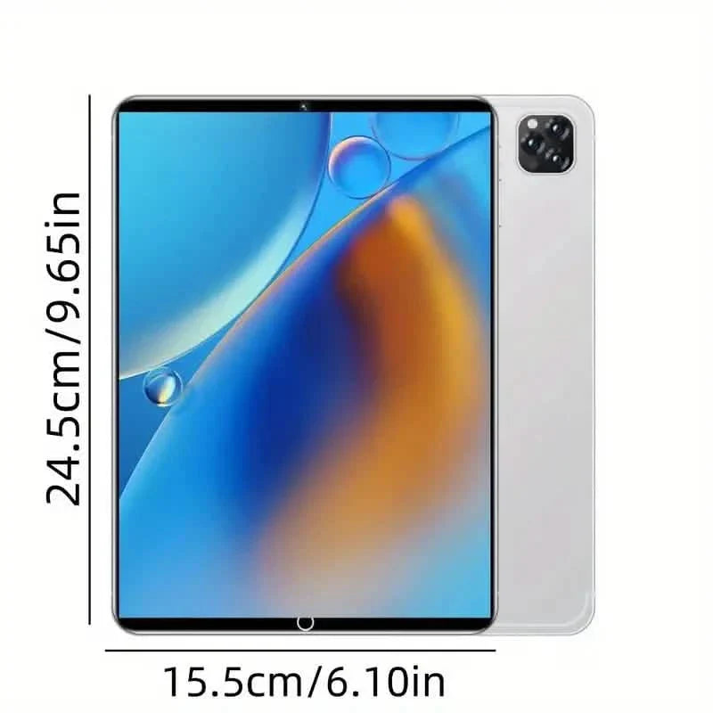 Tablette Android ultra-fine 10,1 pouces - Modèle 2025, Mémoire 512 Go, Recharge rapide, Autonomie 12 heures, Double caméra