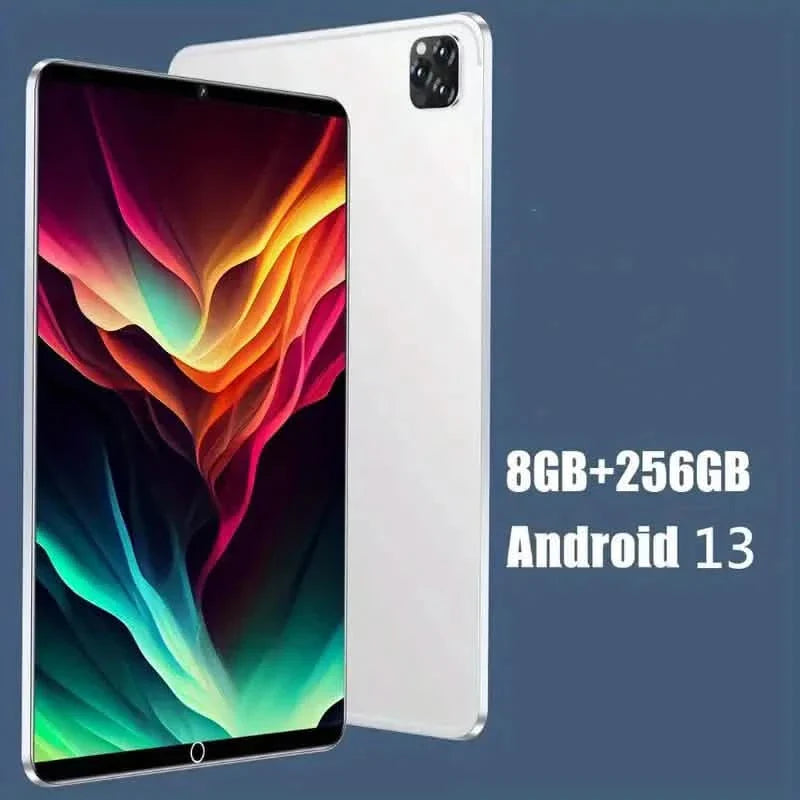 Tablette Android ultra-fine 10,1 pouces - Modèle 2025, Mémoire 512 Go, Recharge rapide, Autonomie 12 heures, Double caméra