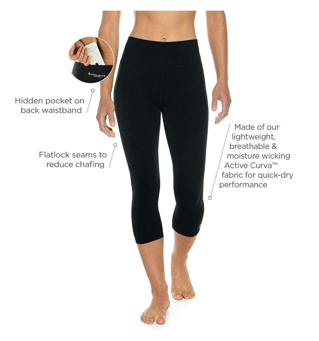 Corsaire de yoga Asana taille haute pour femme | Noir