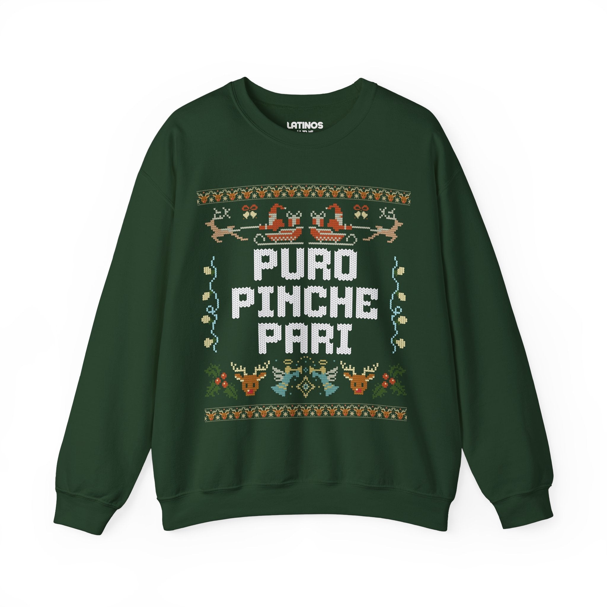 Pull de Noël Moche Latino Puro Pinche Pari Chingo | Bling Drôle | 3 Couleurs