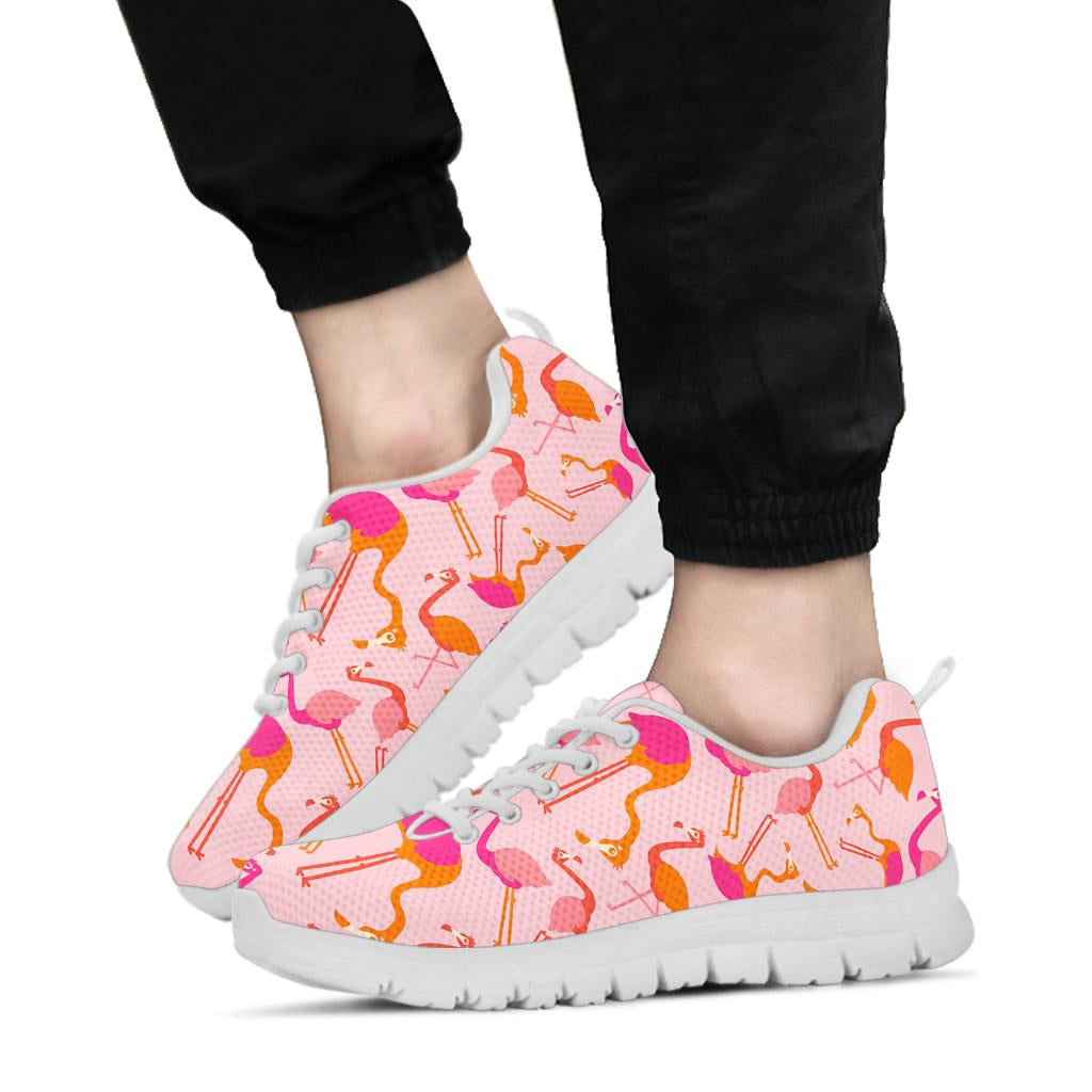 Baskets flamant rose multicolores
