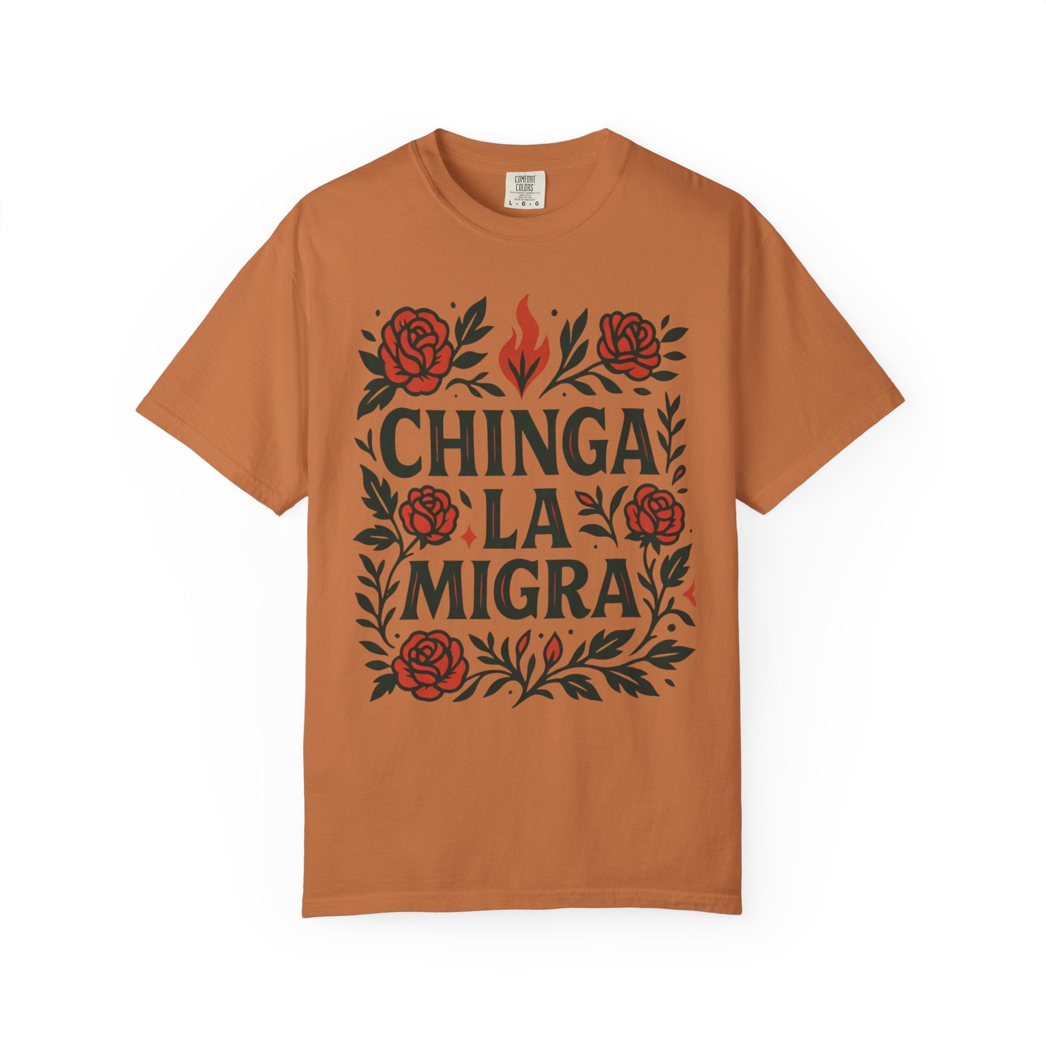 T-shirt double face La Resistencia | Chinga La Migra Édition Protestation Immigration Justice ICE | T-shirts viraux Fierté latine